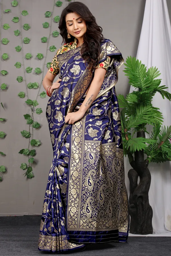 NAVY_BLUE_ZARI_WORK_PATOLA_SILK_SAREE